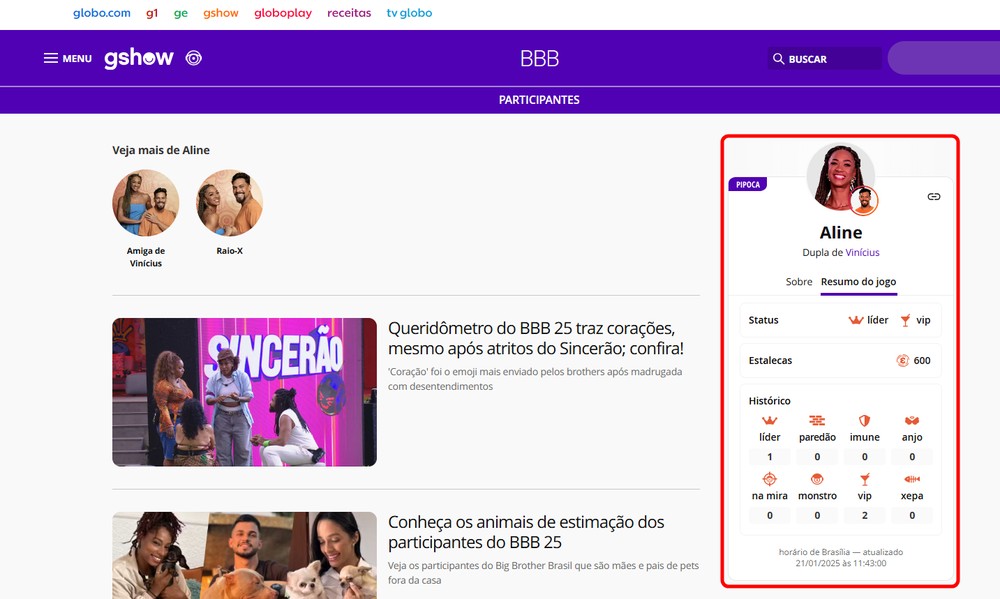BBB 25: saiba como acompanhar as estatísticas e o desempenho dos ...