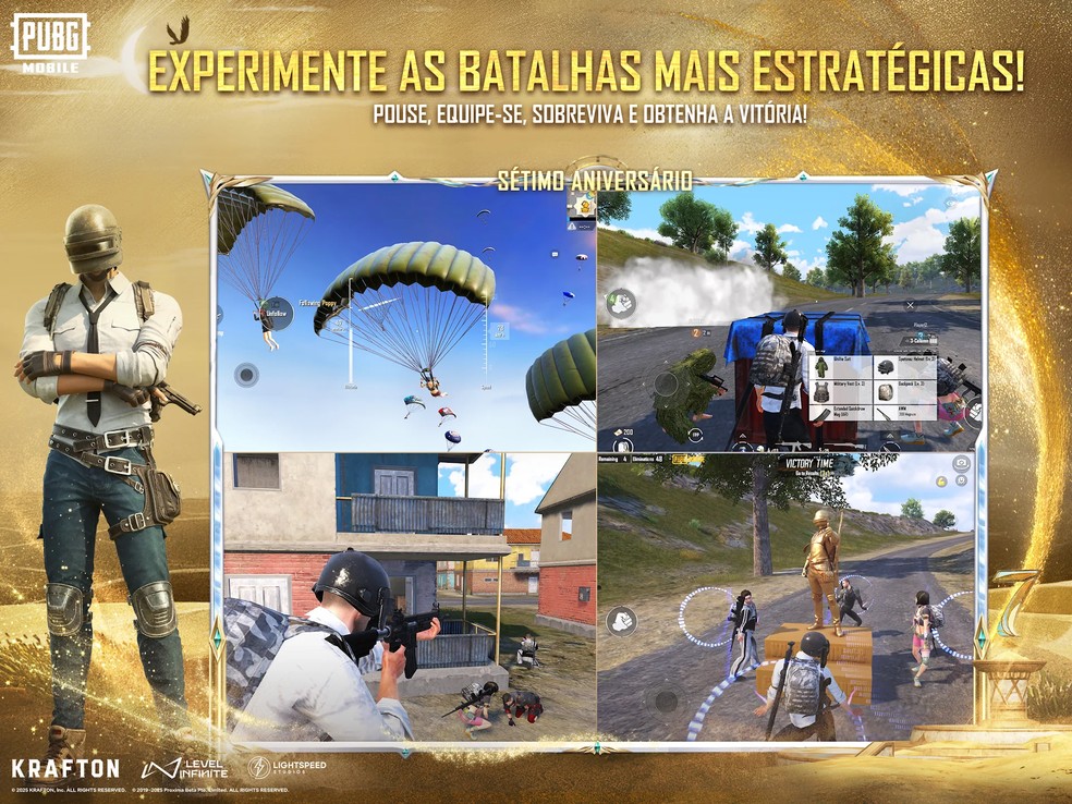 Seja o último jogador a ficar de pé em PUBG Mobile — Foto: Reprodução/Google Play Store