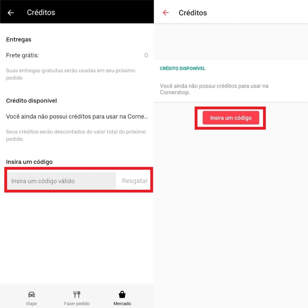 como funciona o serviço de mercado em parceria com Uber