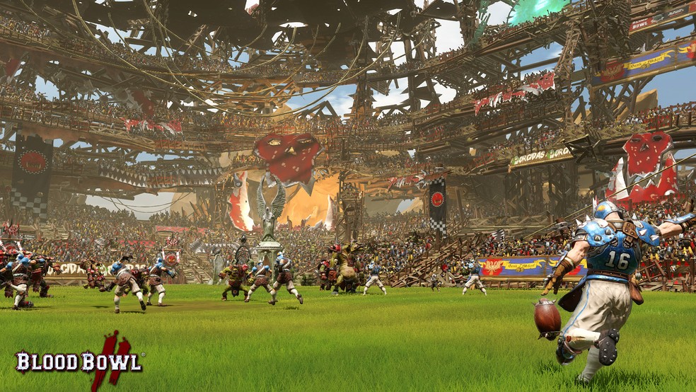 Blood Bowl 2 une o universo de Warhammer com futebol americano — Foto: Reprodução/Steam