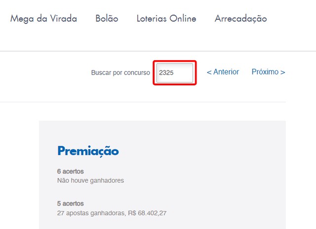 Como ver os 10 últimos resultados da Mega da Virada