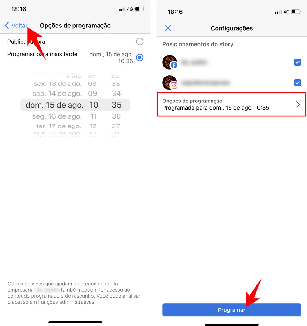 Como agendar Stories do Instagram pelo celular