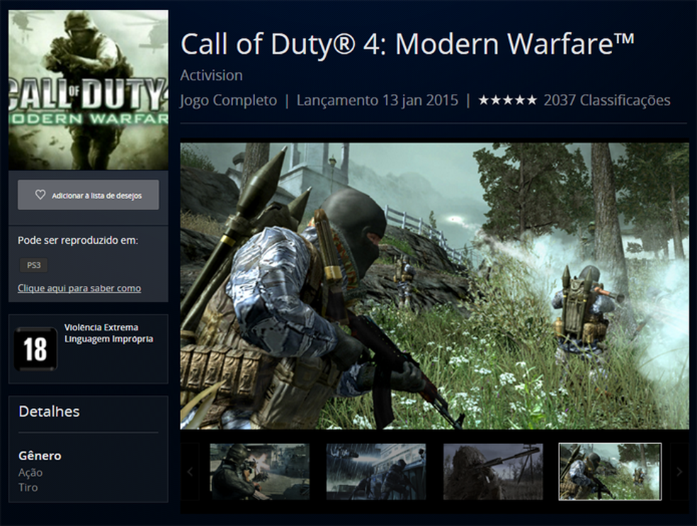 Como fazer download de Call of Duty 4: Modern Warfare e requisitos