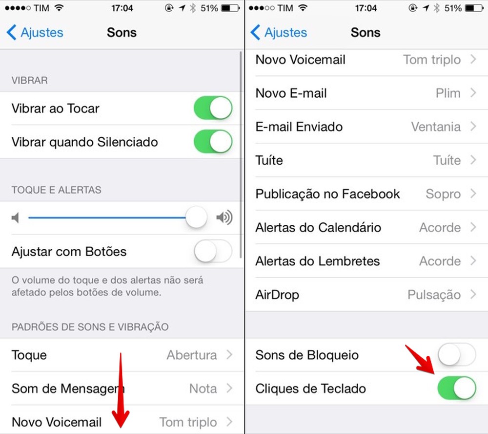 Como ativar ou desativar o som do teclado do iPhone