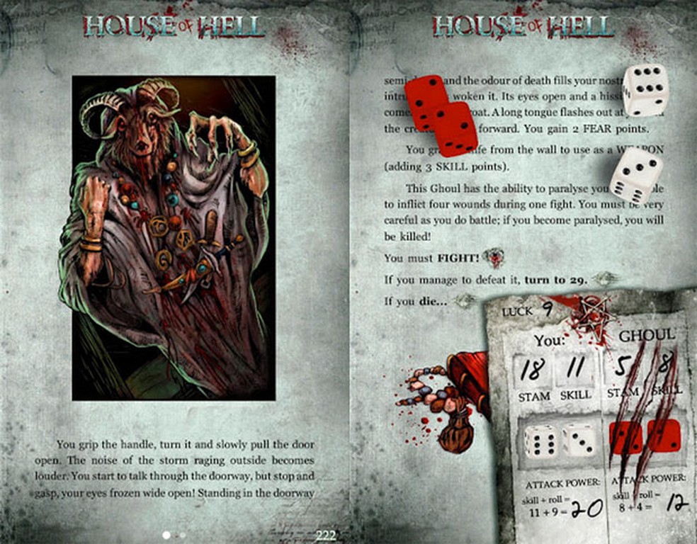 House of Hell é um livro de RPG solo que virou jogo de terror para Android