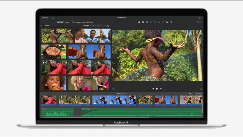 Macbook Air com M1 vem mais atualizado em tecnologias e deve ter ciclo de vida maior — Foto: Divulgação/Apple