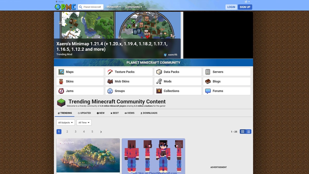 Conheça Planet Minecraft, site com skins, texturas e servidores do game