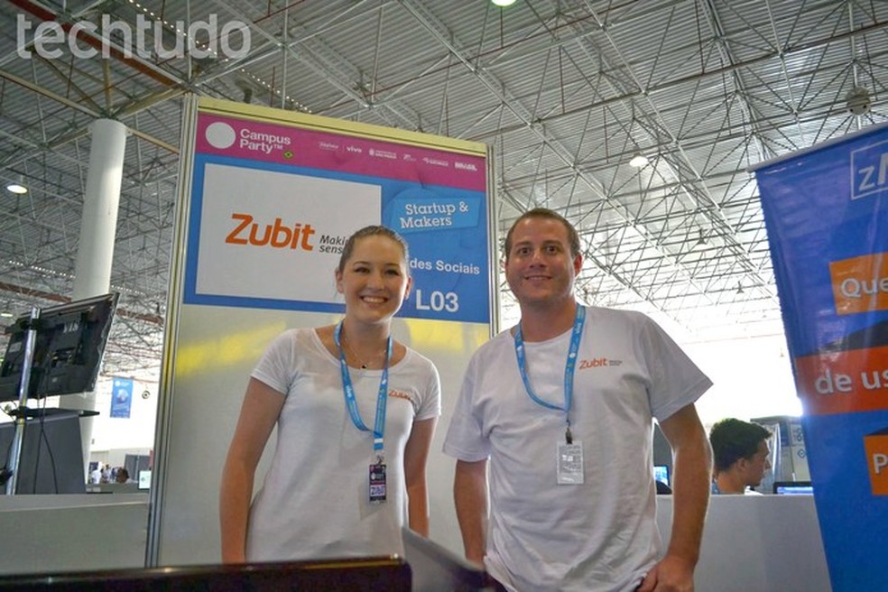 A Zubit, de São Paulo, está compilando dados de redes sociais sobre a Campus Party 2014 (Foto: TechTudo/Melissa Cruz) — Foto: TechTudo
