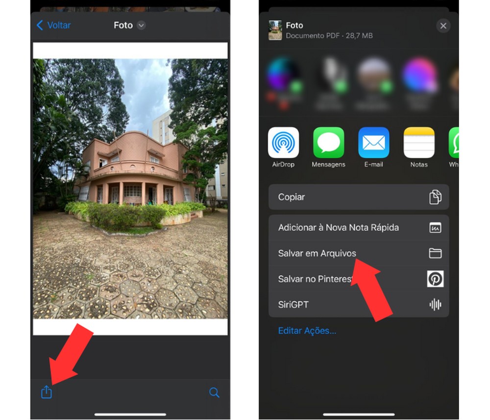 Como transformar foto em PDF no iPhone sem baixar aplicativos