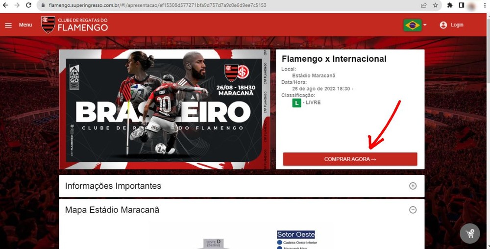 Flamengo x Internacional: como comprar ingressos para o jogo no Maracanã