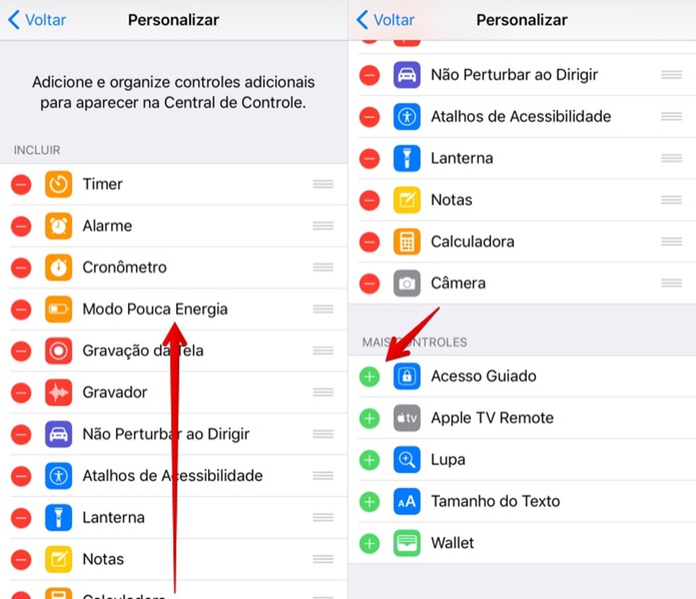 Como personalizar a Central de Controle do iPhone