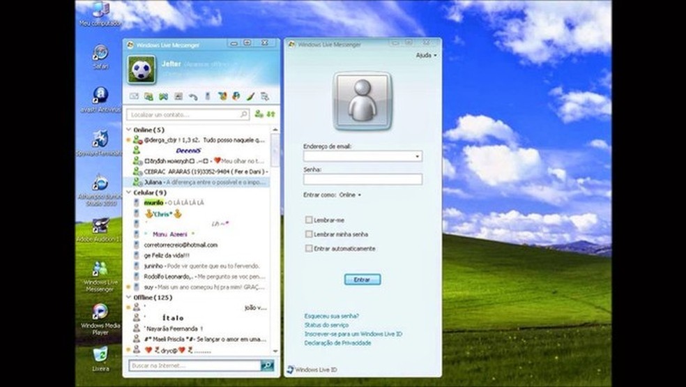 MSN Messenger: era o principal programa para troca de mensagens online — Foto: Reprodução