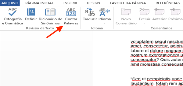 Como usar o contador de caracteres no Word