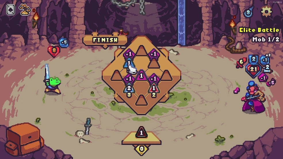 Die in the Dungeon é um novo RPG em acesso antecipado sobre usar combinações de dados para lutar — Foto: Reprodução/Steam