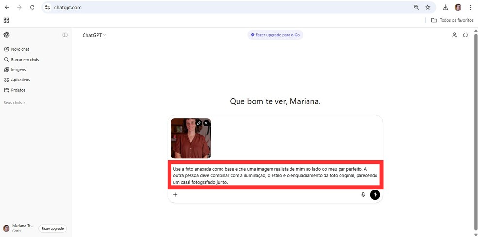  Reprodução/Mariana Tralback