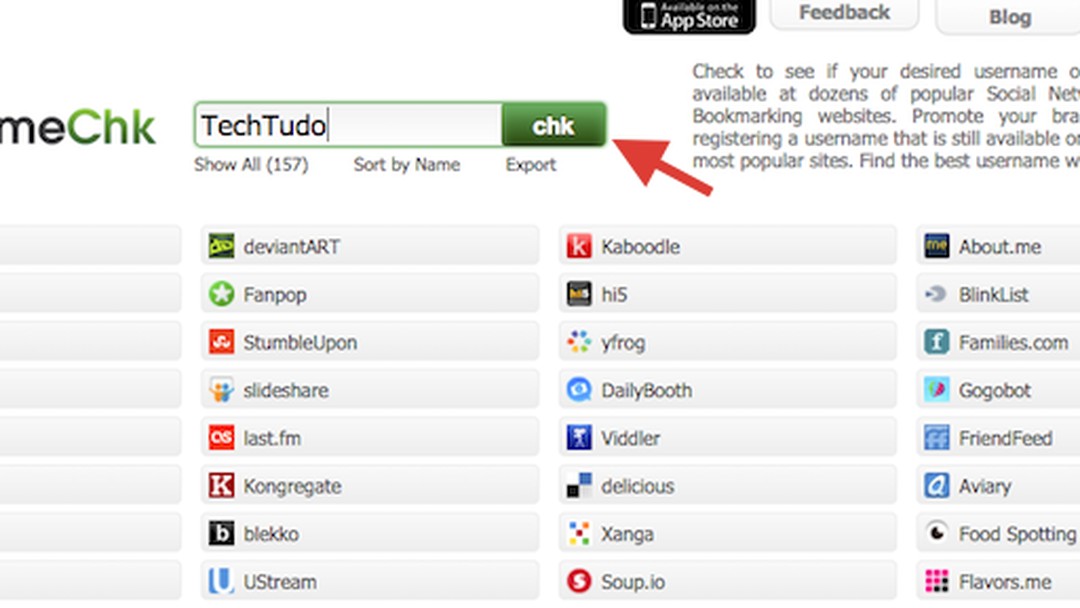 NameChk | Software | TechTudo