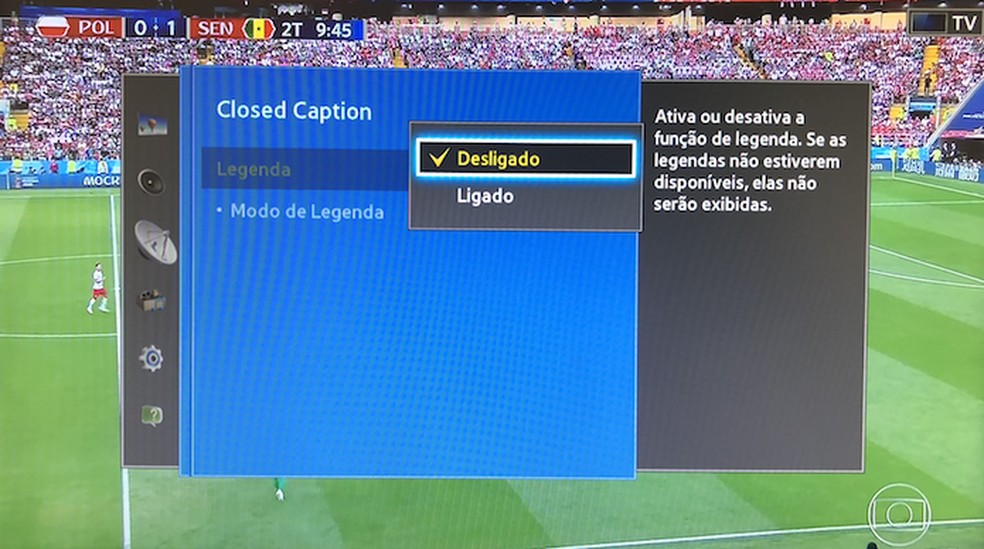Como tirar ou colocar a legenda da smart TV Samsung