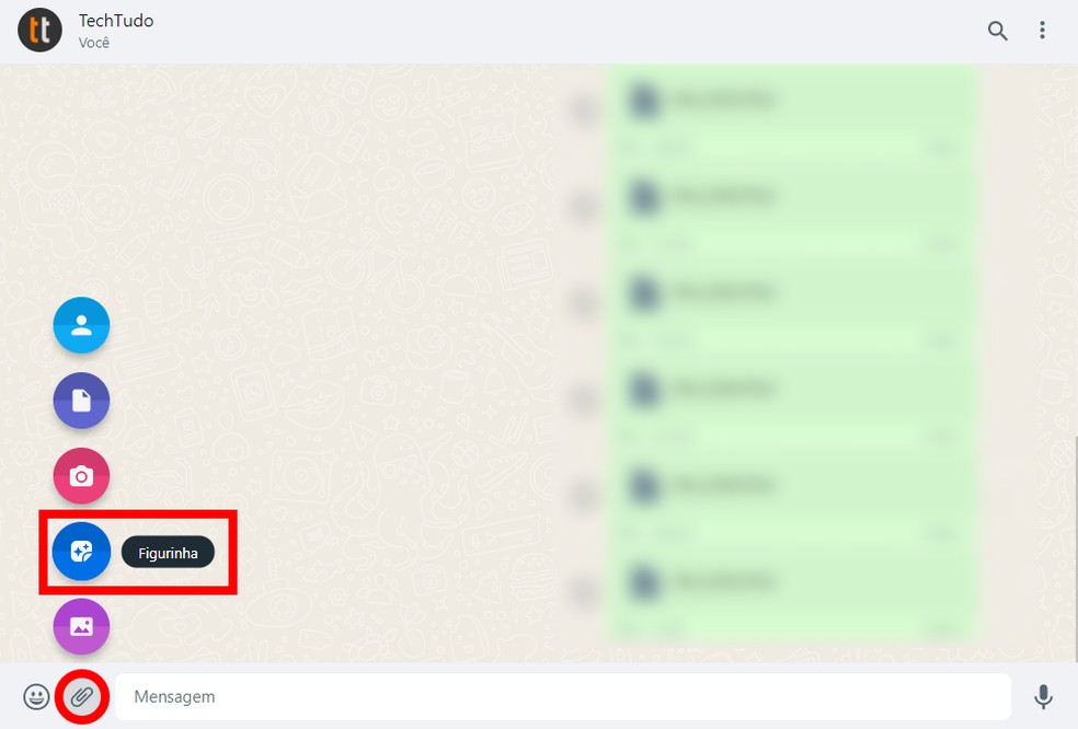 Figurinha: WhatsApp Web permite criar stickers de forma nativa — Foto: Reprodução/Rodrigo Fernandes