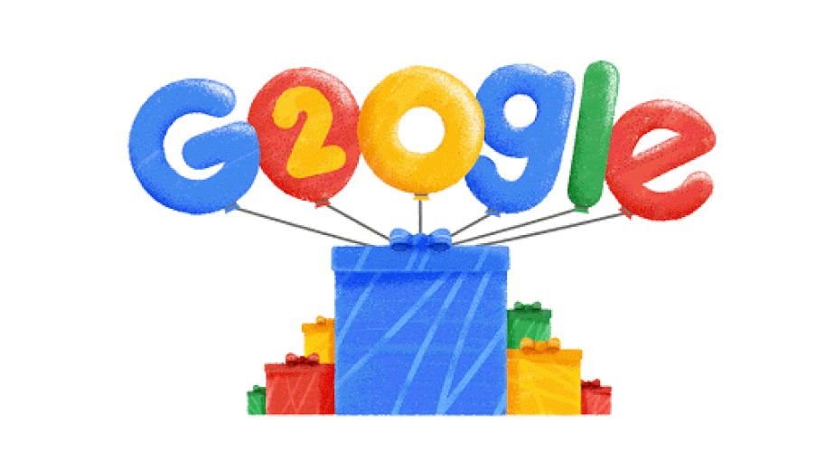 Google celebra aniversário com roda de surpresas