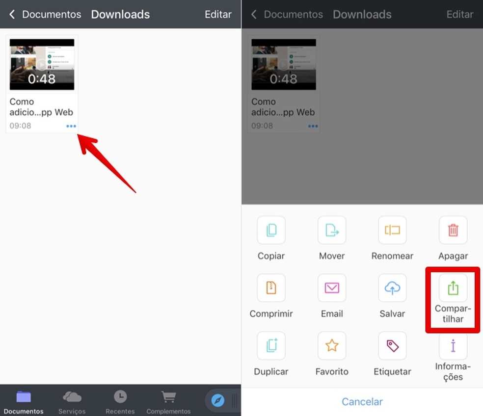 Como colocar vídeo do YouTube no Status do WhatsApp
