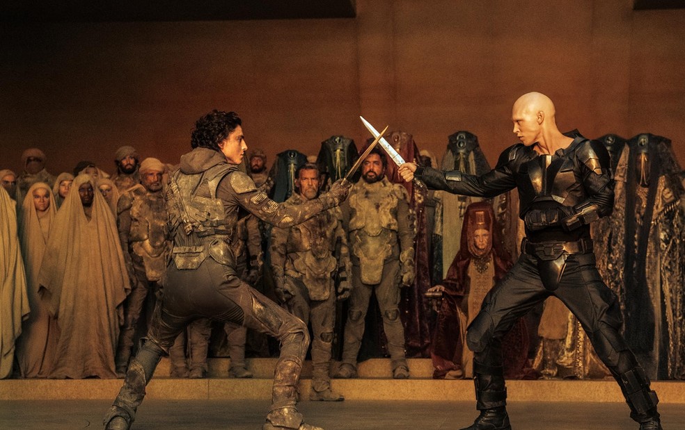 Em Duna - Parte 2 Paul (Chalamet) se une aos Fremen para vingar sua família — Foto: Divulgação/IMDb