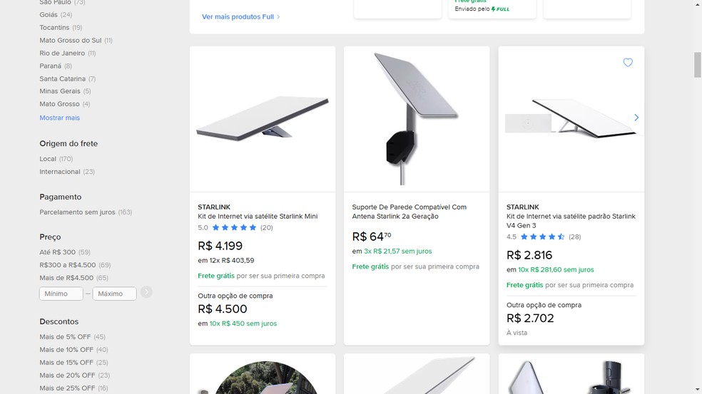  Reprodução/Mercado Livre