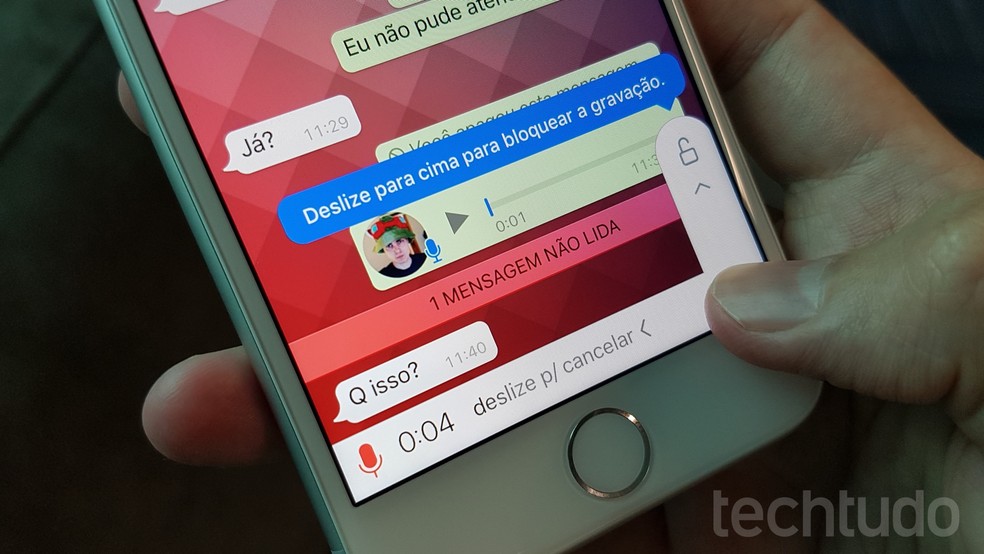 Aprenda como cortar um áudio do WhatsApp no celular — Foto: Thássius Veloso/TechTudo