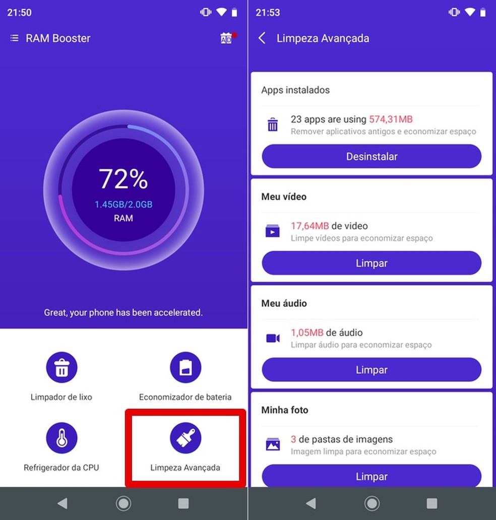Como usar o app RAM Booster para limpar e acelerar seu celular Android