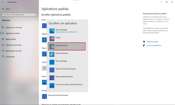 Como colocar o Google Chrome como navegador padrão no PC