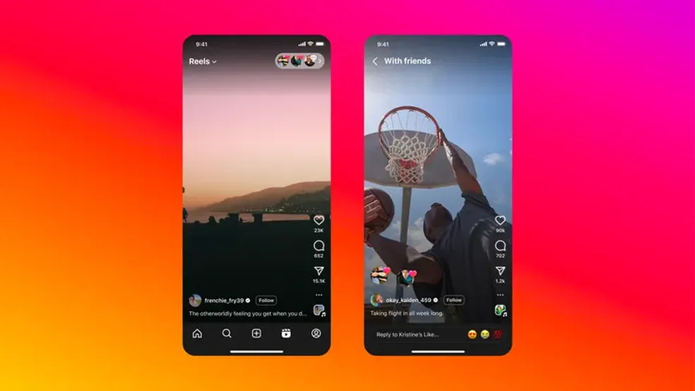 Instagram mostrará curtidas e comentários de amigos em Reels — Foto: Divulgação/Meta