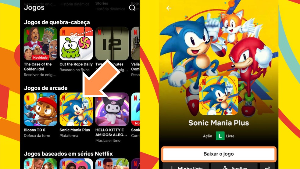 Sonic Mania Plus via Netflix — Foto: Reprodução/Róbson Martins