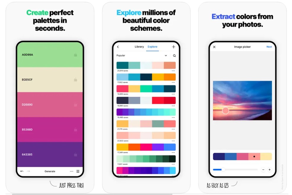 Coloors é mais uma opção de aplicativo que pode ajudar usuário a escolher a cor para passar a virada do Ano Novo — Foto: Reprodução/App Store