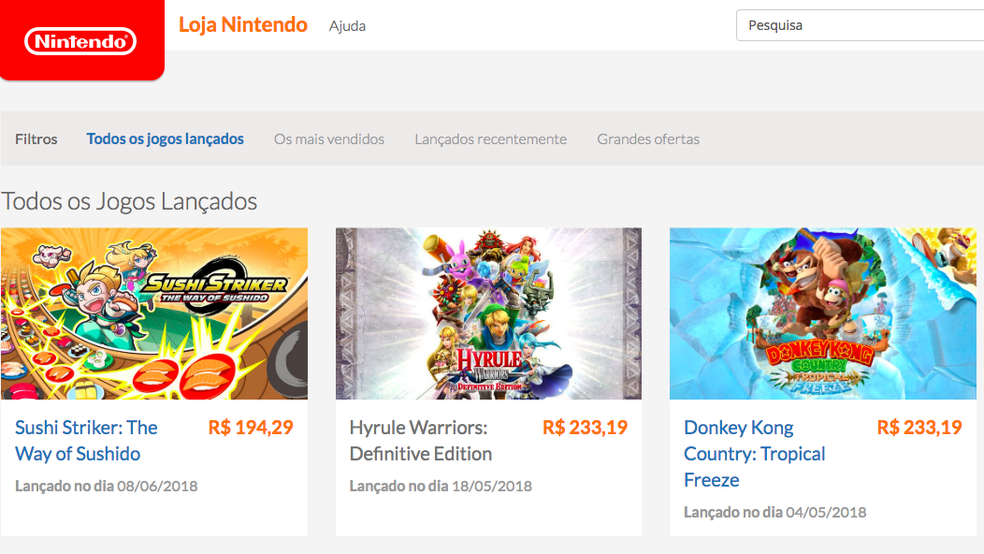 Nintendo Brasil inaugura seção dedicada aos jogos brasileiros na eShop