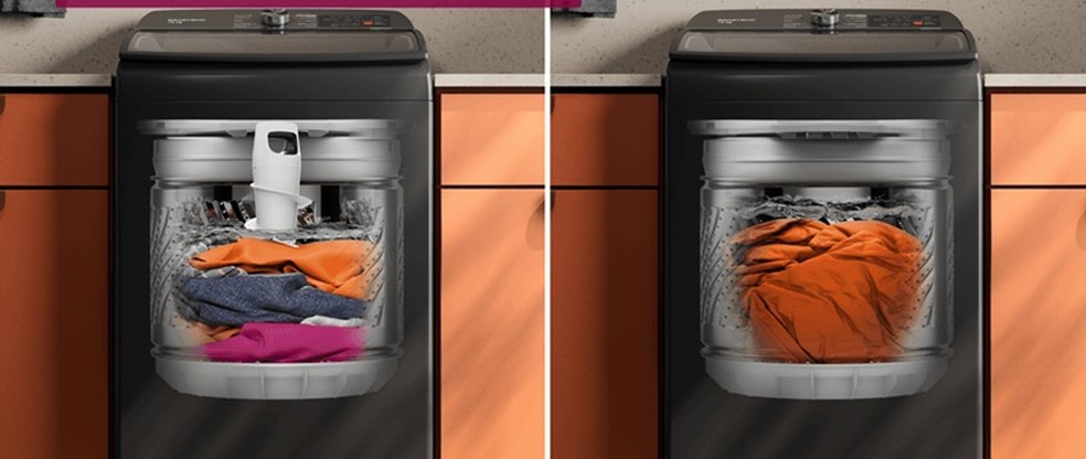 LAVADORA FLEX WASH 16KG DA BRASMP POSSUI FUNÇÃO AGITOR 2X1 Que Liculária O Espaço Interno da Máquina - Foot: BRASMP/Divulgação