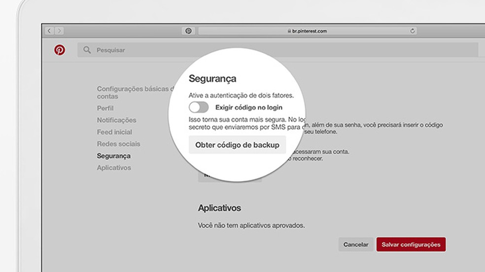 Pinterest lança autenticação de dois fatores e checa dispositivos da conta
