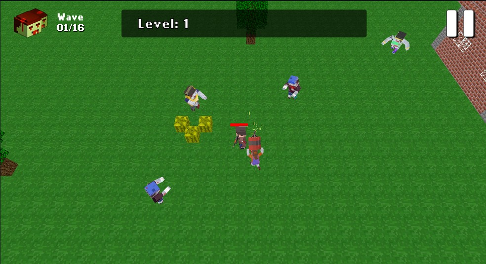 Vampire Pixel Survivors mescla Minecraft com Vampire Survivors — Foto: Reprodução/Felipe Vinha