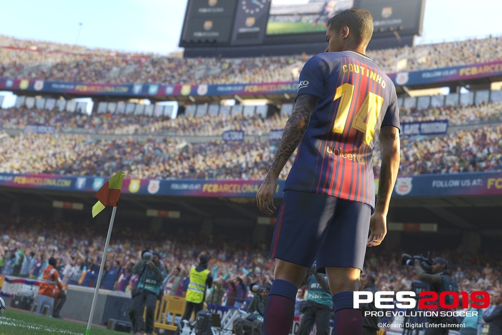 PES 2019 é um dos games mais realistas da franquia — Foto: TechTudo