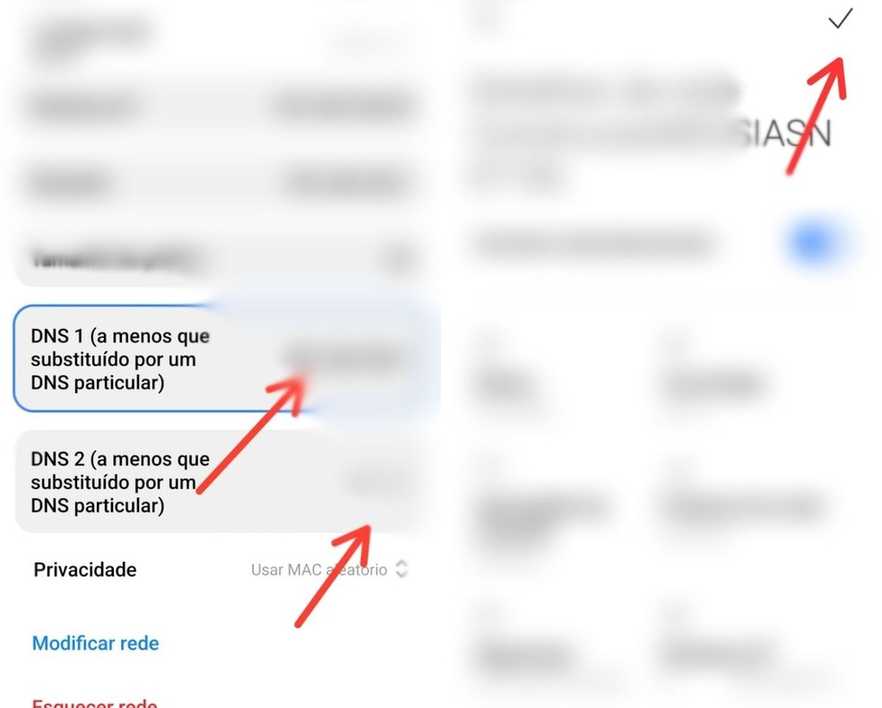 Mudança no DNS no Wi-Fi no Xiaomi — Foto: Reprodução/Gisele Souza