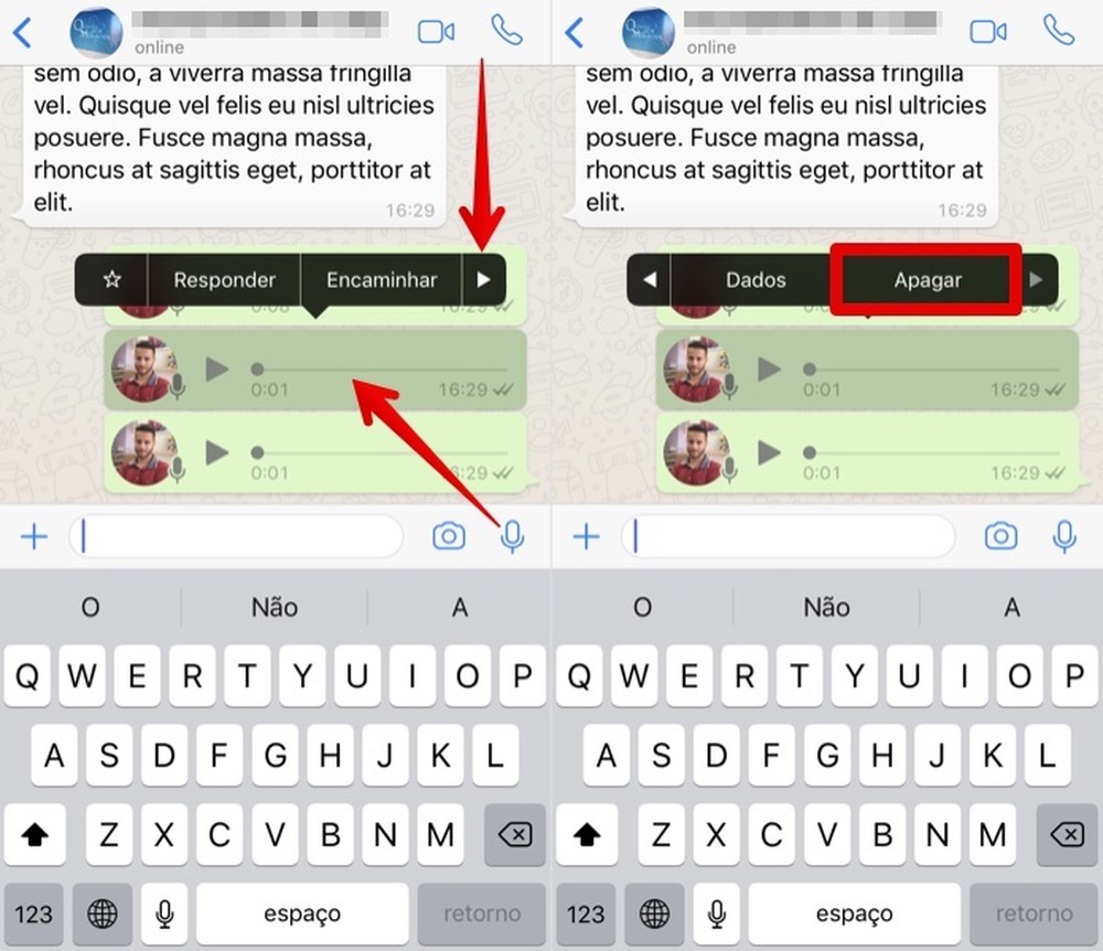 Como apagar áudio do WhatsApp