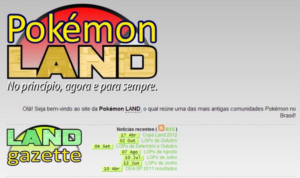 Comunidade brasileira Pokémon LAND já foi uma das maiores no país (Foto: Reprodução) — Foto: TechTudo