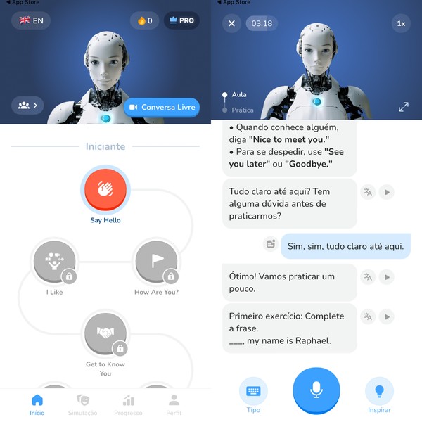 11 melhores apps para aprender inglês e outros idiomas usando IA