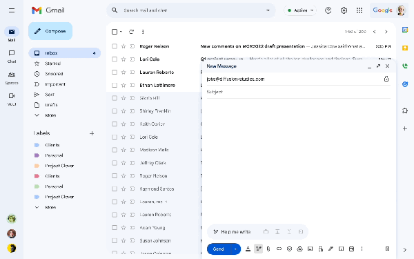 Gemini funciona como assistente integrado a outras ferramentas Google, como o Gmail — Foto: Reprodução/Google