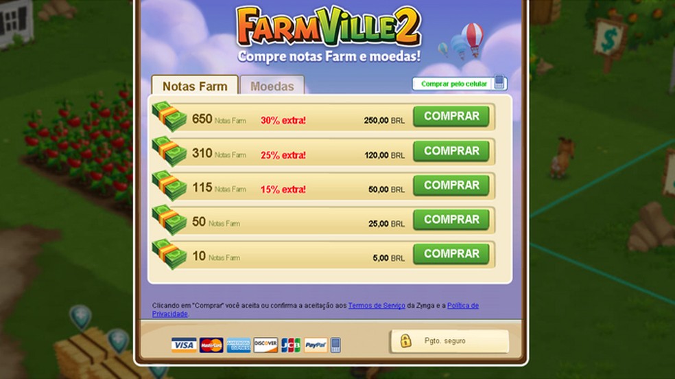 FarmVille 2: saiba como comprar Notas Farm no jogo para Facebook