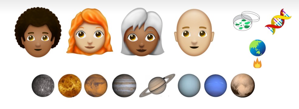 Ciência, planetas e cabelo black power; veja proposta de novos emojis