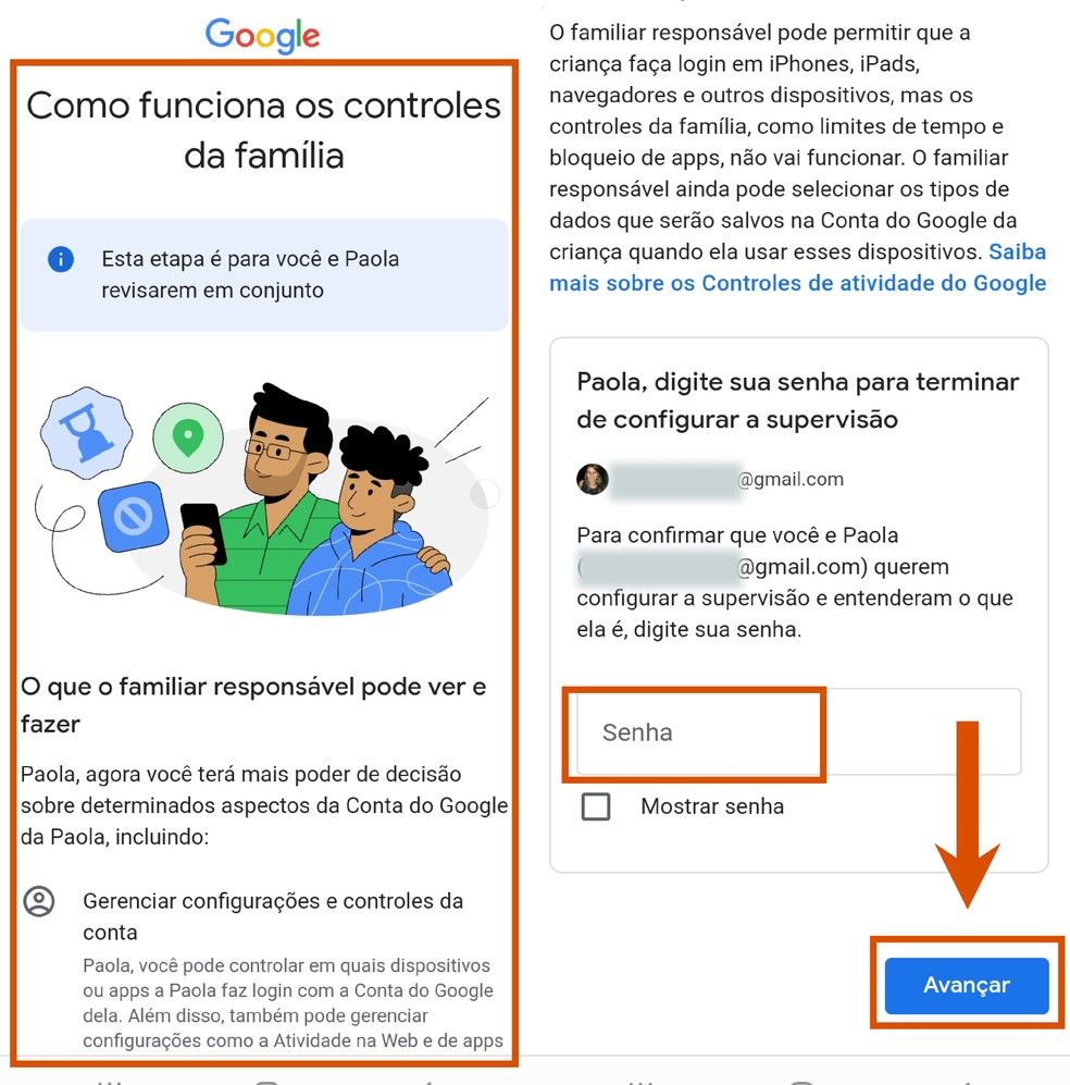 Antes de finalizar, leia atentamente as informações sobre o funcionamento dos controles da família — Foto: Reprodução/Paola Mansur
