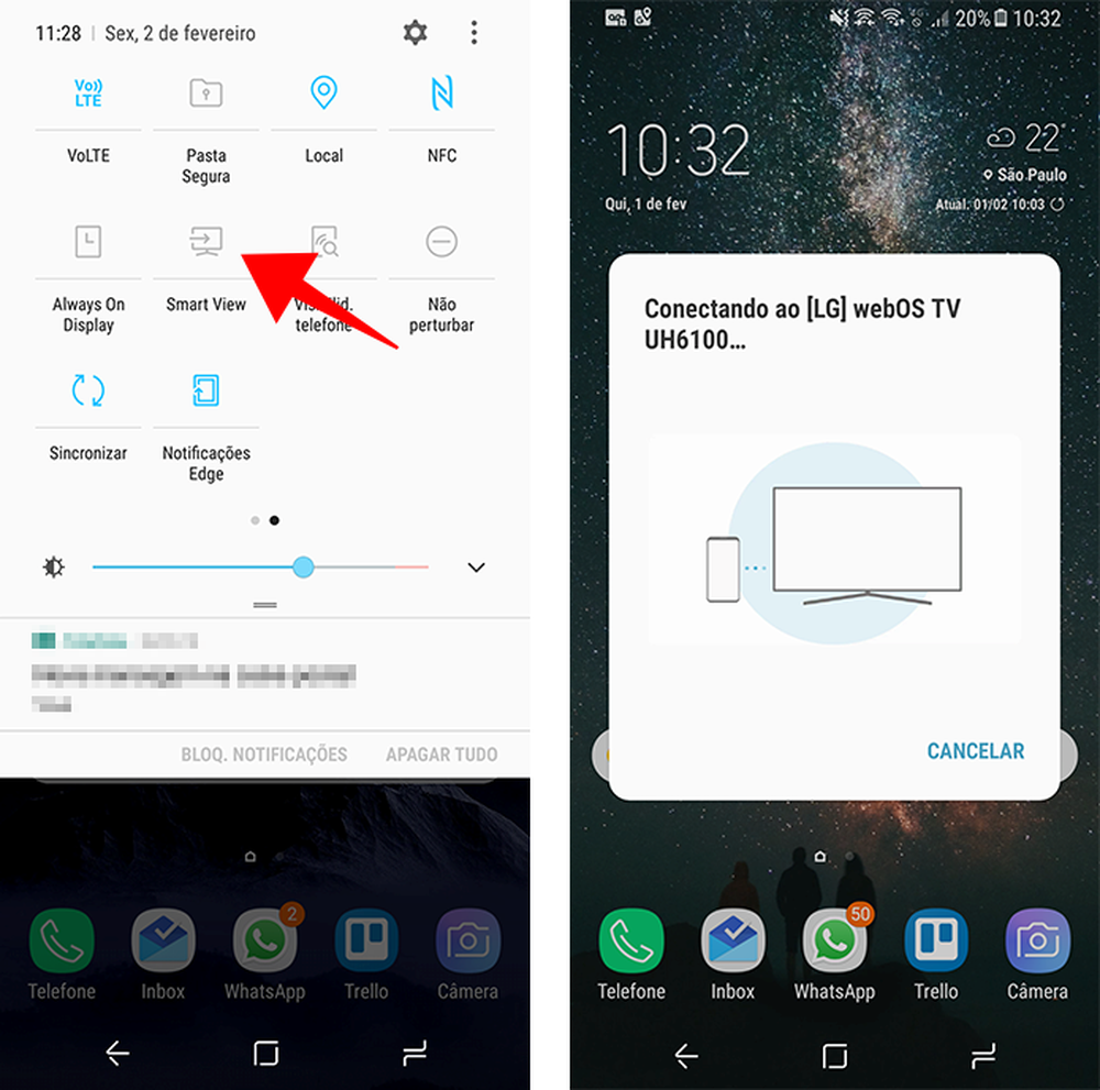 Como conectar o celular ou notebook na TV da LG