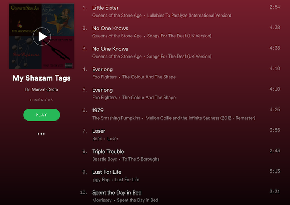 Como criar playlists no Spotify com músicas reconhecidas no Shazam