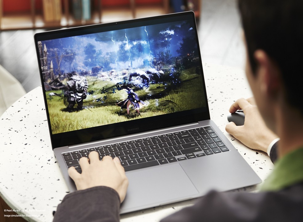 Galaxy Book4 Ultra é capaz de rodar jogos pesados — Foto: Divulgação/Samsung