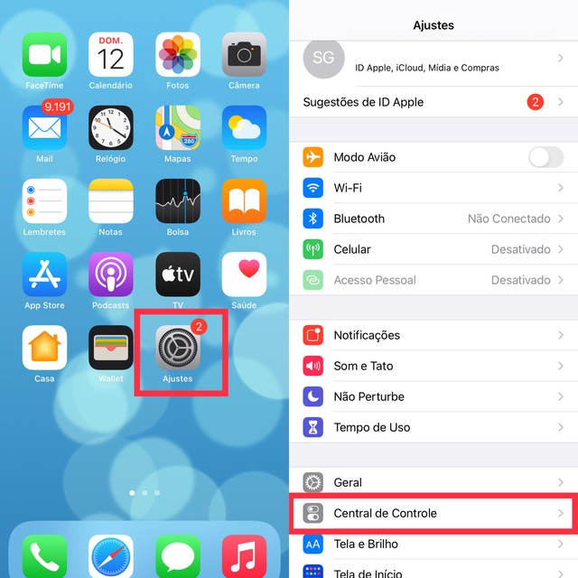 Como gravar a tela do iPhone sem apps (com ou sem áudio do microfone)
