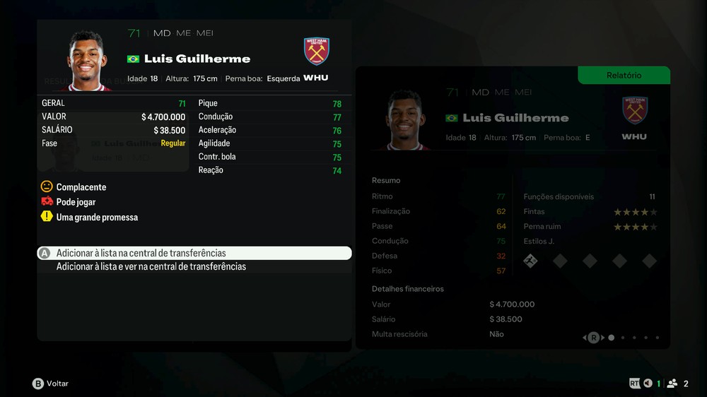 Melhores promessas do EA FC 25: como achar e contratar talentos no jogo